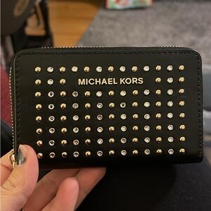 Michael Kors Black Studded Wallet